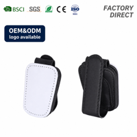 Support de lunettes en cuir PU par sublimation pour pare-soleil de voiture, porte-lunettes vierge à personnaliser, accessoires intérieurs auto DIY