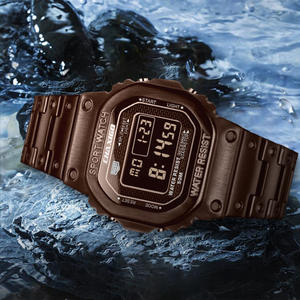 Reloj Electrónico Rectangular para Hombre CHAXIGO 6134, Cronómetro, Luz Nocturna, Fecha, Relojes de Acero Inoxidable de Moda para Hombre - Product Image 4