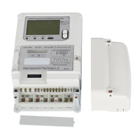 Compteur d'énergie intelligent prépayé triphasé à quatre fils 5 (60) a 220/380V avec écran LCD, fonction 4G/NB IoT