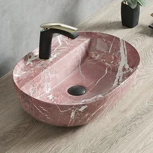 色衛生陶器水転写セラミック派閥デザイナーアートベイスン浴室洗浄シンク