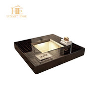 Mobilier pour villa haut de gamme personnalisé et moderne Ensemble table basse en bois d'ébène pour le salon
