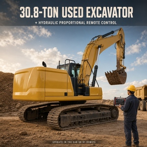 Excavadora Usada de 30 Toneladas con Pintura Original y Unidad Remota Hidráulica Proporcional Inalámbrica Industrial - Product Image 2