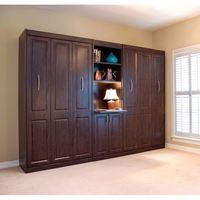 Nouveau design moderne de meubles de chambre à coucher personnalisés armoire en bois à porte en verre