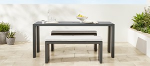 Ensemble de meubles de jardin en aluminium pour restaurant de style moderne, <span class=keywords><strong>table</strong></span> longue et bancs de jardin en aluminium - Product Image 2