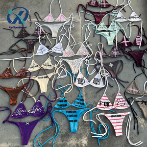 String <strong>Triangle</strong> <strong>Bikini</strong> Custom Logo Swimwear Women Designer Two Piece High Quality Swimsuit Manufacturer <strong>Bikini</strong> <strong>Set</strong> - Product Image 1