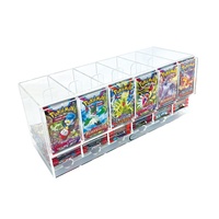 6 Slots Trading Card Booster Clear Acrylic Pokemoon Card Display Rack TGC Booster Pack Dispenser