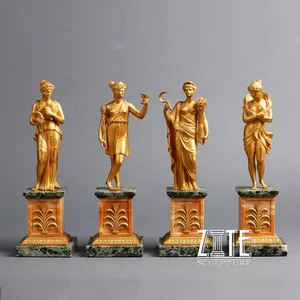 Estátua de bronze para meninas quatro estações, venda quente de estações, escultura feminina para decoração de casa