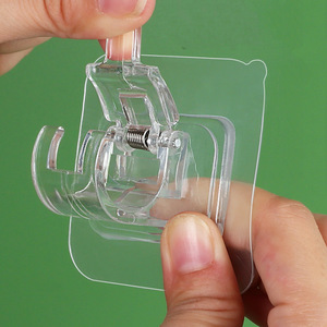 Vente directe d'usine, <span class=keywords><strong>crochet</strong></span> de fixation pour <span class=keywords><strong>tringle</strong></span> à rideau sans clou, auto-adhésif, support de rideau, clip de fixation pour rideau, <span class=keywords><strong>crochet</strong></span> de suspension - Product Image 2