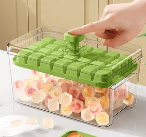Moule à glaçons DIY d'été, lot de 2, personnalisable, 64 compartiments, en plastique, avec couvercle et <span class=keywords><strong>bac</strong></span> de rangement - Product Image 4