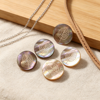 Boutons en nacre naturelle faits à la main, polis, décoratifs pour chemises/cardigans, couleurs abricot noir, couture moderne DIY