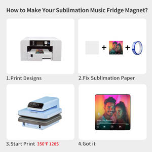 Aimant de Réfrigérateur Lecteur de Musique par Sublimation avec Album Photo Personnalisé, Fonction d'Enregistrement et Bluetooth - Product Image 6