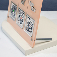 Letrero de Redes Sociales con Código QR Múltiple, Escanee para Pagar, Letrero de Negocio para Facebook e Instagram, Letrero de Pago