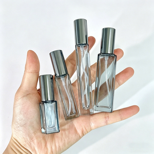 Essential Oil Perfume Bottle <b>Square</b> Glass Packaging Cylinder Screen Printing Empty Beech Cap Sealing - Product Image 5