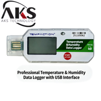 Registrador de Datos de Temperatura y Humedad Inteligente con Pantalla LCD, 43000 Registros, Generación Automática de PDF, Monitor de Cadena de Frío USB