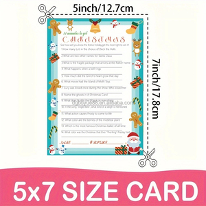 การ์ดเกมกิจกรรมวันขอบคุณพระเจ้าเทศกาลภาพยนตร์วันหยุดและเพลงสำหรับกลุ่มสำนักงานผู้ใหญ่ - Product Image 2