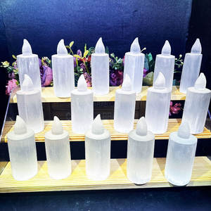 بلورات طبيعية نحت الحرف بسعر الجملة شمعة سيلينيت بلورات شمعة للديكور المنزلي - Product Image 3