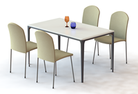 Ensemble de meubles de salle à manger familiale moderne Top table à manger rectangulaire en bois MDF usine best-seller luxe nordique 4 6 meubles de maison
