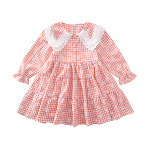 Ropa para Niñas, Vestidos Bonitos con Flores, Vestido de Princesa con Volantes y Mangas Largas, de Proveedor Chino - Product Image 1