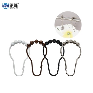 Anneau de rideau de douche double face en acier inoxydable pour salle de bain et cuisine, utilisation multi-scènes - Product Image 1