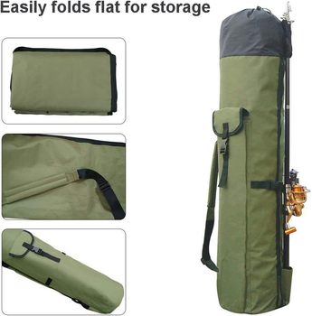 Durable Rod Reel Organizer Canvas Zipper