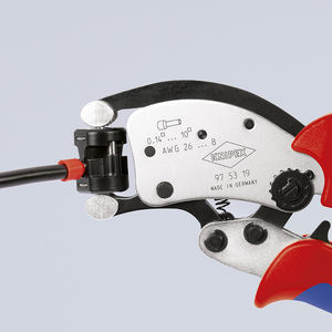 KNIPEX 97 53 19 SB Twistor T Pince à sertir pour embouts (ferrules), auto-ajustable avec tête de sertissage rotative - Product Image 4