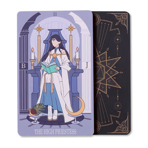 Kartu Tarot Vograce Cetak Warna Kustom, Kartu Tarot PET Tahan Air Dengan Buku Panduan, Kartu Tarot Hot Stamping Foil Dingin - Product Image 3
