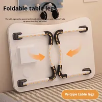 Table d'ordinateur portable pliable en métal et bois personnalisable, support de lecture réglable et portable, bureau d'ordinateur
