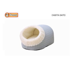 Cuccia per Gatti Yommy 36x36x29cm, Letto per Animali Domestici con Interno in Peluche, Accogliente per Gatti - Product Image 1
