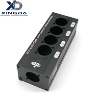 Boîtier électronique en aluminium RJ45 XLR DMX Extender Mâle/Femelle pour scène, studio d'enregistrement, Gigabit Ethernet, signal haute vitesse