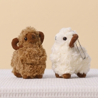 Porte-clés en peluche mignon en forme de mouton, personnalisable OEM, doux, en peluche, mascotte agneau, jouet animal en peluche pour cadeau, vente en gros