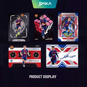 การ์ดสะสมคุณภาพสูง นักเตะชื่อดังระดับโลก ดาก้า บาร์เซโลน่า เมสซี่ ซัวเรซ เนย์มาร์ โรบิโน่ ปี 2025-2026 - Product Image 5