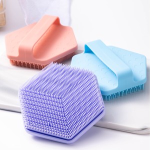 Custom Cleansing Exfoliating Wash Scrubber Silicone Bath Body <b>Brush</b> cepillos para cabello cepillo masajeador de cuero cabelludo - Product Image 5