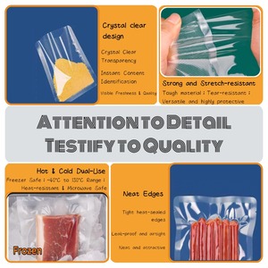 Sacs sous vide transparents personnalisés imprimés, haute barrière, stérilisables, de qualité alimentaire, pour emballage plastique, type sachet rétractable - Product Image 5