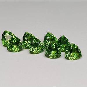 High Grade Quality 13x13mm Fancy Trillion Shape Synthetic Lab Grown Quartz Heat Treated Color Play 9.50 Carat Loose <b>Stone</b> - Product Image 5