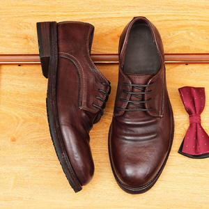 Men's Business Casual Leather <b>Shoes</b> Full Grain Leather Lace Up British Style Norwegian Welt Handmade Men's <b>Shoes</b> - Product Image 4