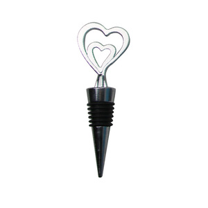 Heart Shape Metal Wine Bottle Stopper And Corkscrew Set For Valentine's Day Gifts Simple Style Zinc Alloy - Product Image 4