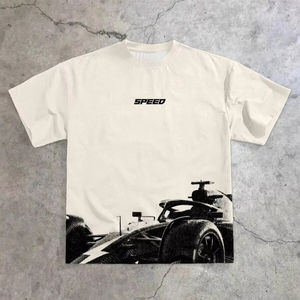 T-shirt décontracté à manches courtes avec imprimé silhouette de course, un cadeau élégant incontournable pour hommes et couples, personnalisable. F10 - Product Image 1