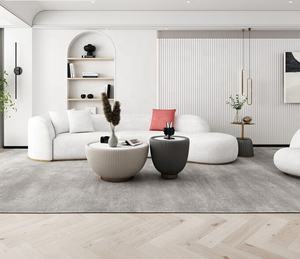 Di fascia alta divano su misura di lusso Italiano beige pieno di lana di agnello tessuto divano del salotto AMG arredamento - Product Image 3