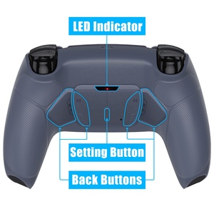 Accessoires de jeu EXtremeRate, kit de remappage RISE4 amélioré en argent sterling caoutchouté pour manette PS5 BDM-010/020 - Product Image 3