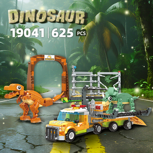 Woma Factory Ensemble <span class=keywords><strong>de</strong></span> blocs <span class=keywords><strong>de</strong></span> construction <span class=keywords><strong>de</strong></span> <span class=keywords><strong>dinosaures</strong></span> avec véhicule <span class=keywords><strong>de</strong></span> transport et 2 mini figurines <span class=keywords><strong>de</strong></span> <span class=keywords><strong>dinosaures</strong></span> (19041) - Product Image 3