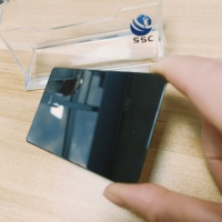 Carte de visite professionnelle en acier inoxydable à prix compétitif, avec bande magnétique RFID, finition bronze gravée au laser