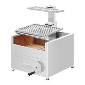 Hot Sale Stainless Steel Rotary Charcoal Bbq Commercial Countertop Lift up V Gate <strong>Barbecue</strong> Grill With <strong>Firebrick</strong> for Restaurant - Product Image 3