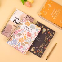 Agenda spirale personnalisé, couverture rigide, carnet de budget avec autocollants