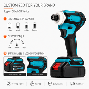 Kit de <span class=keywords><strong>Atornillador</strong></span> de Impacto con Motor sin Escobillas, 20V, Iones de Litio, Inalámbrico, 250N.m de Torque, Batería de 4.0Ah, Cargador Rápido, Profesional - Product Image 3