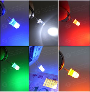 Diodes électroluminescentes rouges de 3MM, blanches, jaunes, vertes, émeraude, vertes, orange, violettes, roses, LED de 5MM - Product Image 4