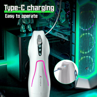 AOLAN Erwachsenen-Masturbator, Vollständig Wasserdicht, LCD-Display, 9 Vibrations-/9 Saugmodi, Rotierend, Stoßend, Automatischer Masturbationsbecher für Männer