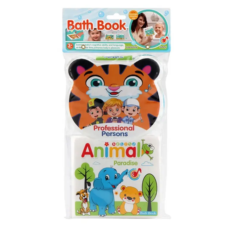 Chachi jouets bain temps jouet éducatif bain livre de comptage d'animaux EVA flottant étanche baignoire jouets bébé bain livres 2 pièces