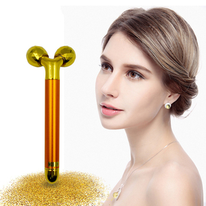 22มัลติฟังก์ชั่นพกพายกกระชับผิวสีดำเงินทองสีชมพูไฟฟ้า3d Mini Face Roller เครื่องมือนวด - Product Image 4