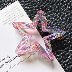 Flash Hot Girl Magic Chicken Feather Disco Grip Super Eye-Succión Sensación Pinza para el cabello Clips Estrella de cinco puntas Pinza para el cabello 6 Plástico - Product Image 6