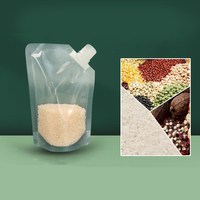 LT Eco Friendly Recyclable Flip Cap 30ml Café Transparent Pochettes en plastique transparent Stand up Spout Pouch Bag Packaging with Nozzle